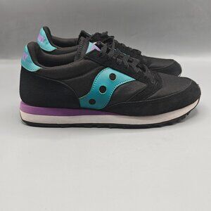 Saucony Jazz 81 Suede Lifestyle Sneakers Shoes Men's Size 8.5 Black/Turquoise